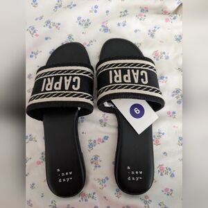 Capri Black Slide Sandals by A New Day